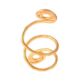 Silvermerc Designs Women Gold-Plated Wrinkle Finger Ring image 3