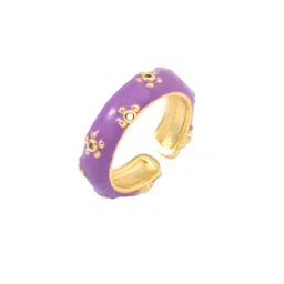 SALTY Stone Studded Gemline Contrast Finger Ring image 3