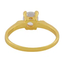 Estele Gold-Plated Crystal-Studded Finger Ring image 3