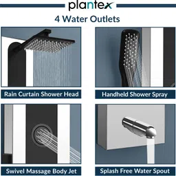 Plantex Shower Panel Full Set for Bathroom/Modern Shower System/Head Shower, Spray Jet Shower Panel image 3