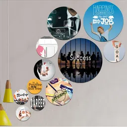 SAF Blue & Black 11 Pieces Motivational Quotes Wooden Wall Hanging image 3