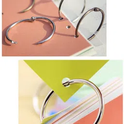 Arham Metal Loose Leaf Book Binder Buckle Rings Scrapbook Sketchbook Craft Photo Album DIY Binding Ring Size :- 5 cm 5 Pieces Manual Ring Binder image 3