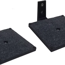 makerv Wall Mount Speaker Stand 4.5 inch X 4.5 inch with Thick Felt Base: Pack of 2 MDF (Medium Density Fiber), Plastic Wall Shelf-picture-22