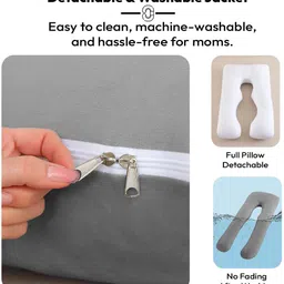 staranddaisy U Shape Full Body Support Pregnancy Pillow | Maternity Pillow For Pregnant Women Microfibre Solid Pregnancy Pillow Pack of 1 image 4