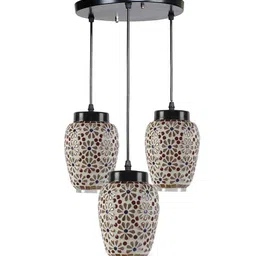 new era Jumilla Multicolour Glass Cluster Hanging Light image 4
