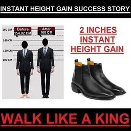 bxxy Men's New Arrival Faux Leather Material Height Increasing Elavetor Black Office Wear Chelsea Boots Boots For Men image 4