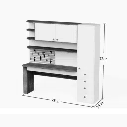 boingg! - a happy start Little Legend Study Table with Multiple Storage Options and Caribe print at the back image 2
