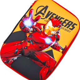 poksi Avengers Iron Man Pencil Bag | Stylish & Spacio us Stationery Organizer Art EVA Pencil Box image 5