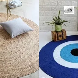 siya textiles 60 cm X 60 Jute Carpet-picture-14