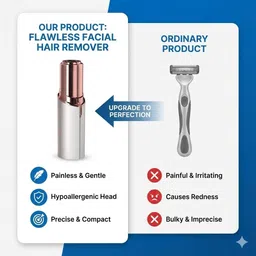 onilne mega mart SoftGlam USB Facial Fuzz Trimmer Cordless Epilator image 2