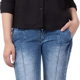 funday fashion Women Regular Fit Solid Spread Collar Casual Shirt image 2