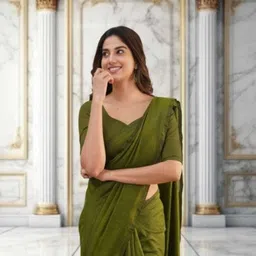 palecomerce Solid/Plain Handloom Khadi Saree image 3