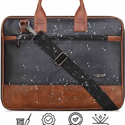 lorem Men & Women Black, Tan Messenger Bag image 5