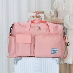 lifeindia 36 L Gym Duffel Bag - High Quality Waterproof Gym Bags Sports Travel Duffel Bags with Shoe Compartment - Pink-picture-14