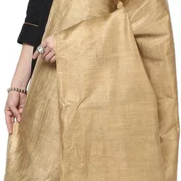 Cotton Silk Solid Beige Women Dupatta-image-11