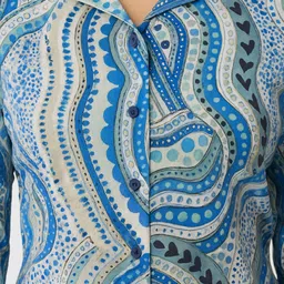 glenzi Women Regular Fit Printed Spread Collar Casual Shirt image 4