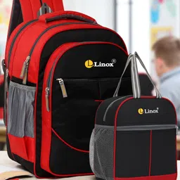 linox Backpack, School bag & Lunch Bag – Durable & Stylish for Kids (1st to 5th) Waterproof School Bag image 1