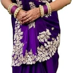 brahmani creation Embroidered Banarasi Georgette Saree-picture-15