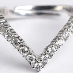 Clara 925 Silver V Shape Adjustable Ring image 2