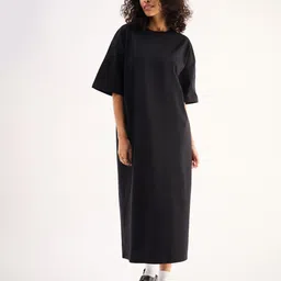 sassafras Women T Shirt Black Midi/Calf Length Dress-picture-11