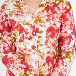 mintmarie Women Night Suit Set Pink Printed image 5