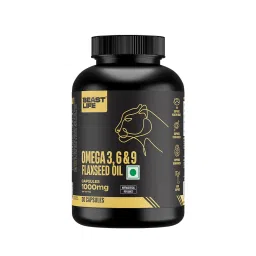 beast life BeastLife Omega 3,6 & 9 Veg Omega Flax Seed Oil Capsules 1000mg-picture-12