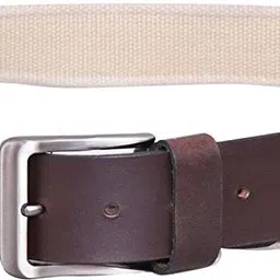 urbanity Men Casual Beige Canvas Belt image 3