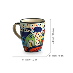 ExclusiveLane Set of 4 The Hut Jumbo Cuppas Hand-Painted Ceramic Coffee And Tea Mugs image 5