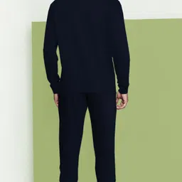 tripr Men Night Suit Set Blue Printed image 2