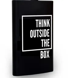 THINK OUTSIDE OF THE BOX ENGRAVED STAINLESS STEEL Hip Flask-image-61