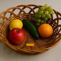 primenesta Handcrafted Bamboo Woven Basket – | Eco-Friendly, Natural Look,Handmade Wooden Fruit & Vegetable Basket image 2