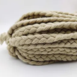 ananta Braided Macrame Cotton Cord 10mm 20 Meters Thread Choti Macrame DIY Brown.-picture-22