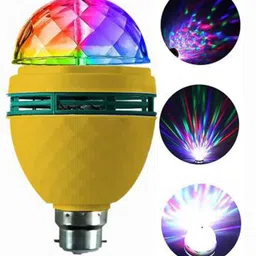 wrader V2 Version Multicolor LED Projector Rotatable Bulb Disco Bulb for Party and Home Single Disco Ball image 5