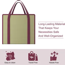 heart home Pack of 4 Waterproof Grocery Bag For Daily Use with Handle | Small | Brown Pack of 4 Grocery Bags image 5