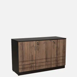 crystal furnitech Eos Sideboard in Dark Walnut & Virgin Oak Finish image 3