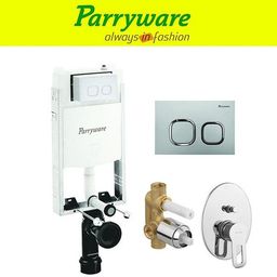 parryware Half Frame Concealed Cistern, with divater body upper Pluto set of 1 pic 327 Dual Flush Tank-picture-19