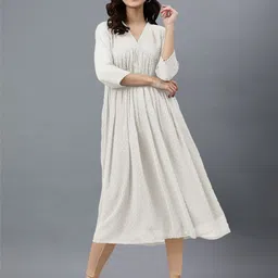 janasya Women Woven Design Chiffon Flared Kurta-picture-27