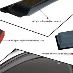 aniitek Non-convertibles Front, Rear Wind Deflector image 3