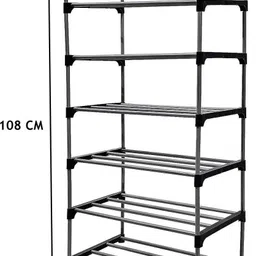 curio centre 6 Shelf Foldable Collapsible Wardrobe Storage Organizer Almirah Cloth Rack Carbon Steel Collapsible Wardrobe image 3