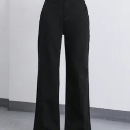 hovac Women Boot-Leg High Rise Black Jeans image 4