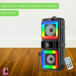 YAROH Pushpa (WIRELESS BLUETOOTH TOWER SPEAKER) Crystal Clear Sound With RGB LightW5 40 W Bluetooth Tower Speaker-image-74