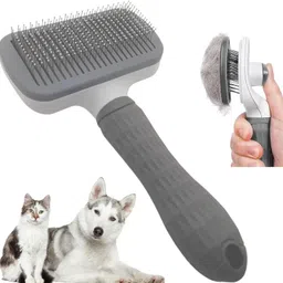 decorvaiz Rectangle Sleeker Thin Pin Sleeker Comb Brush Slicker Brushes for Dog & Cat, Rabbit-picture-16