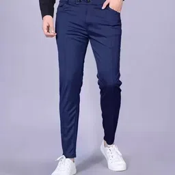 sumitgarment Pack of 3 Men Solid Black, Purple, Dark Blue Track Pants image 2