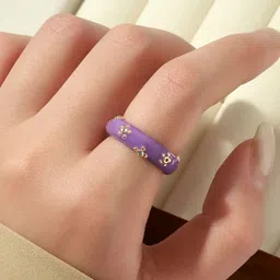 SALTY Stone Studded Gemline Contrast Finger Ring image 4