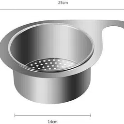 shubhentp Stainless Steel Sink Strainer Basket Swan Drain Rack Collapsible Strainer image 2