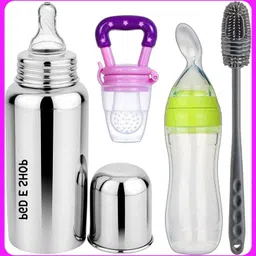 pappa Stainless Steel Baby Feeding Bottle - 220 ml-picture-30