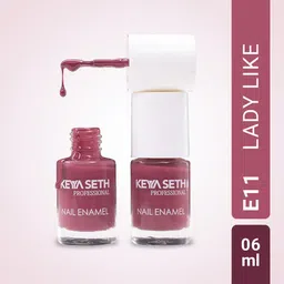 keya seth aromatherapy Lady Like Long Wear Nail Enamel Enriched with Vitamin E & Argan oil 6ml Lady Like image 2