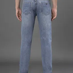 red tape Men Straight Fit Mid Rise Light Blue Jeans image 3