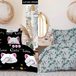 loom haven Cotton Double Flat 240 TC Abstract Bedsheet-picture-23