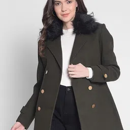 crimsoune club Polyester Solid Coat For Women image 1